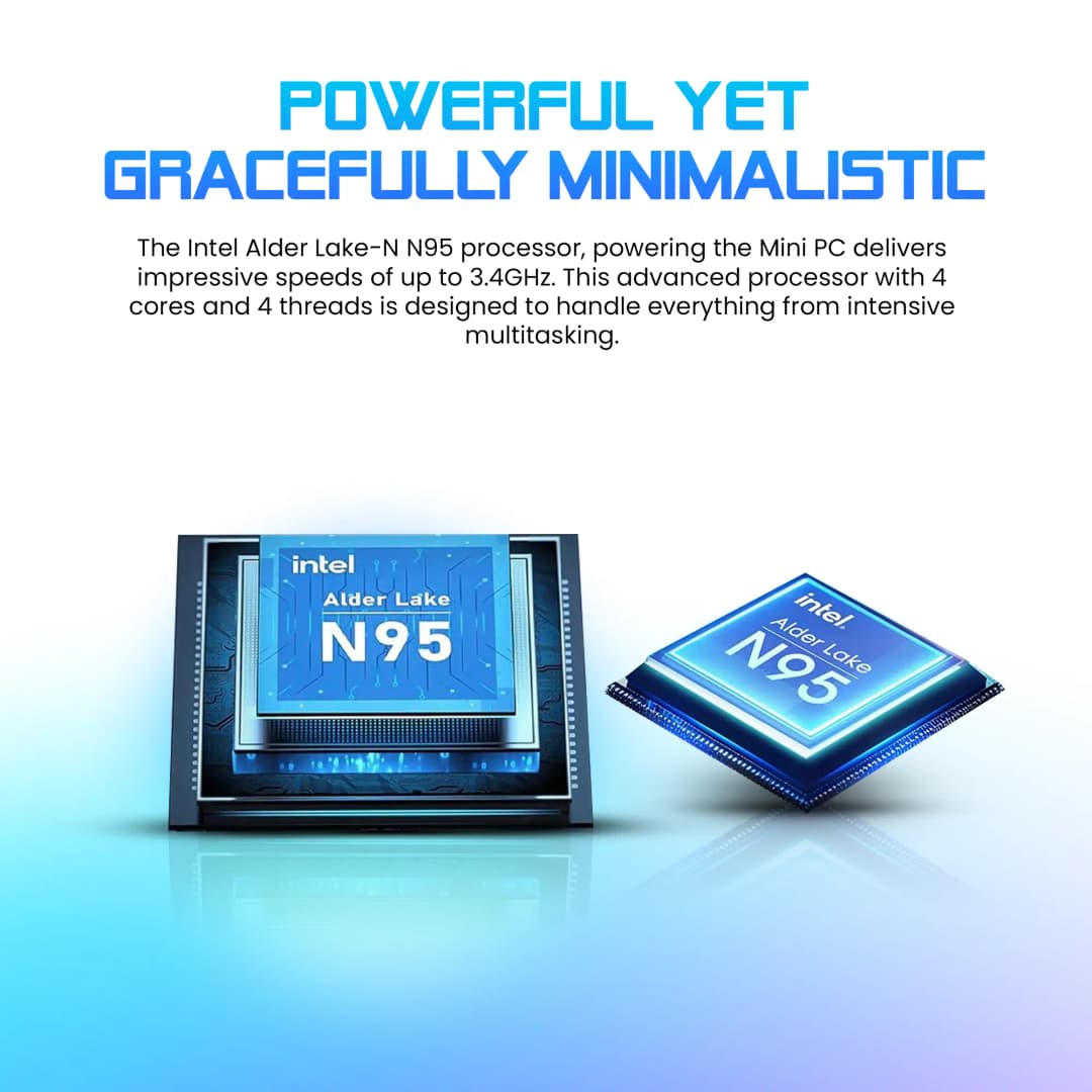 Lania Mini F Intel N95 Mini PC 16GB RAM 256GB NVMe SSD | QBITS