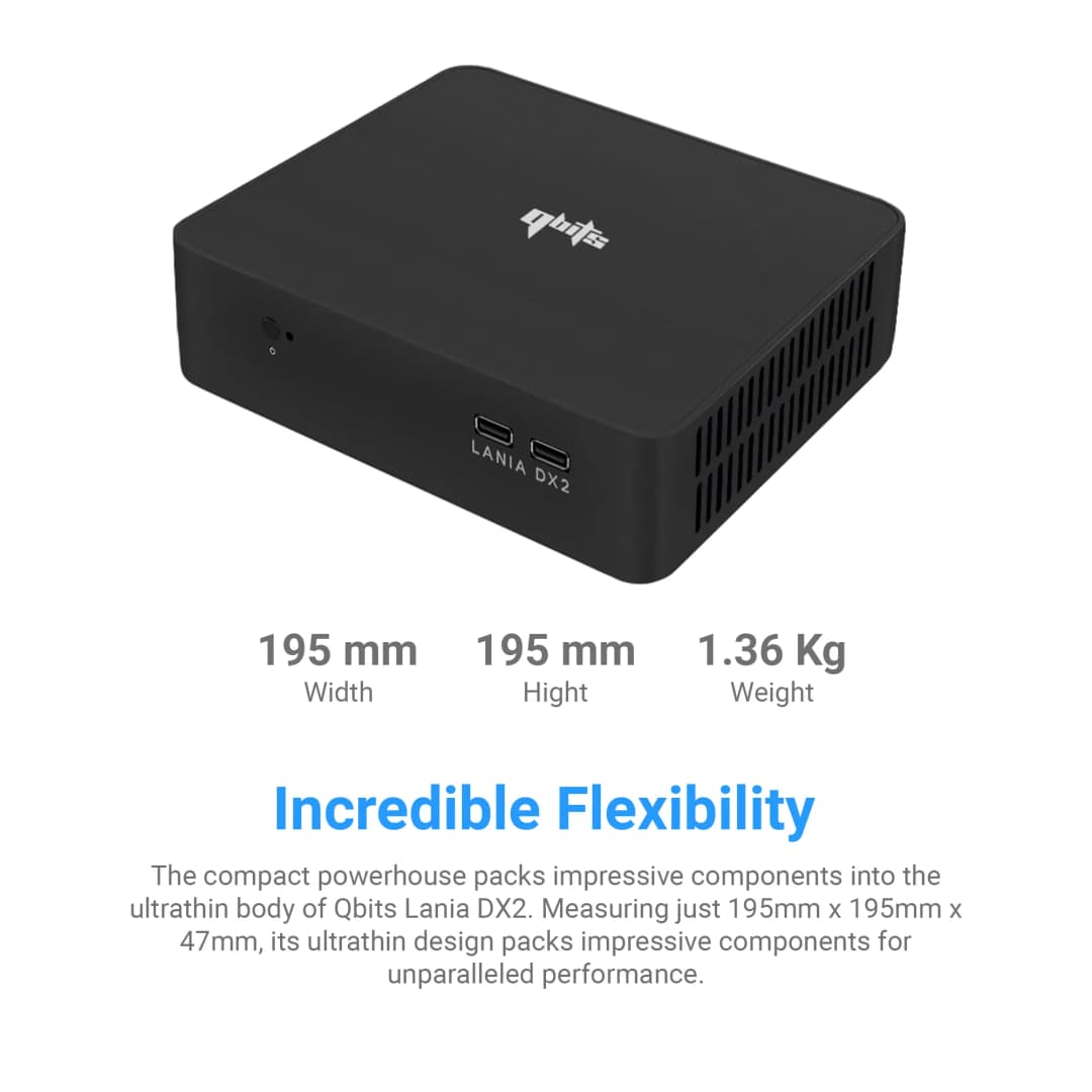 Lania DX2 Core i5-12400 Mini PC 16GB RAM 500GB NVMe SSD | QBITS