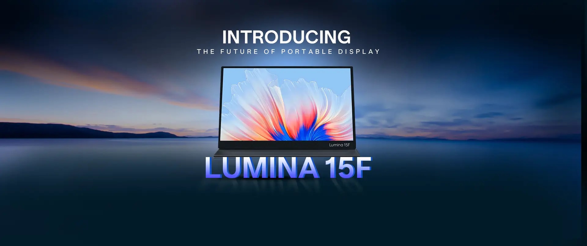 Qbits Lumina 15F Bangladesh portable monitor desktop launch banner